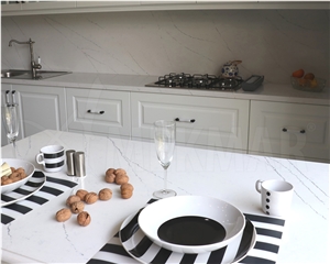 Venato Quartz Slabs, White Quartz Stone Slabs
