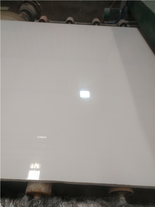 Super White Artificial Marble Engineered Stone Slabs