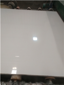 Super White Artificial Marble Engineered Stone Slabs