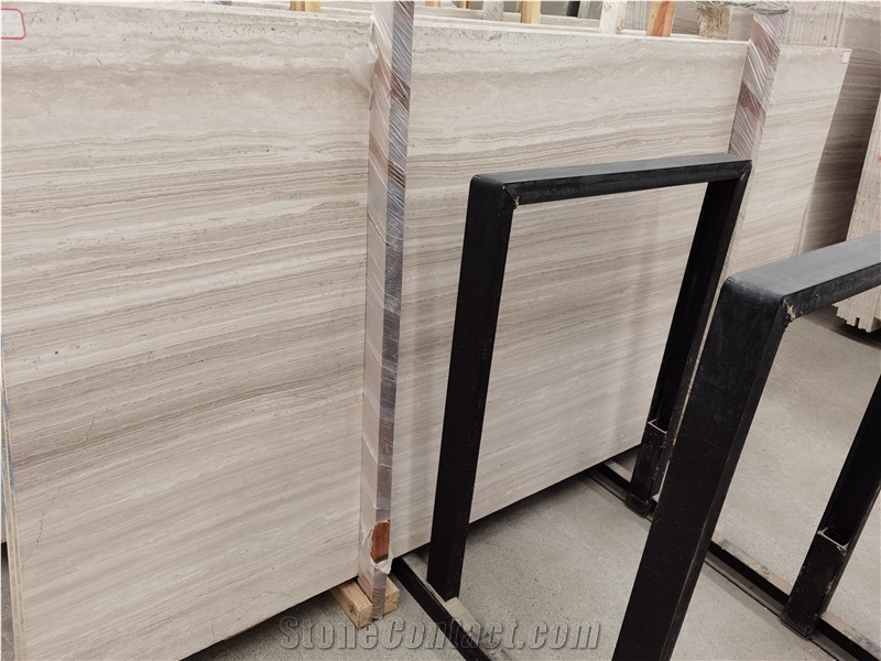 Crystal White Wood Vein Marble Tiles Slabs Wall Tiles