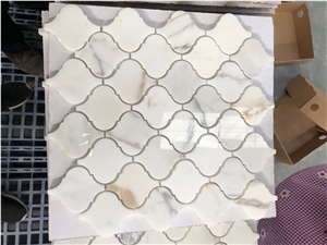 Calacatta Gold Marble Arabesque Mosaic Tile Calacatta Gold Marble Arabesque Mosaic Tile