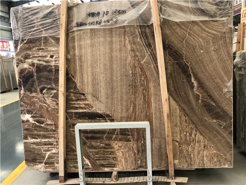 China Golden Brown Classic Onyx Covering Slabs