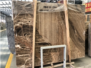 China Golden Brown Classic Onyx Covering Slabs