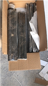 Dark Emperador Marble Chair Rails Pieces