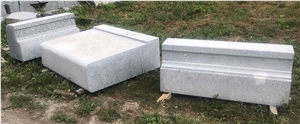 Cornices and Parapets in Grey Granite Building Ornaments,Masonry