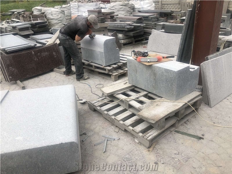 Cornices and Parapets in Grey Granite Building Ornaments,Masonry
