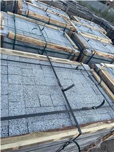 Grey Ukraine Granite Cube Stone