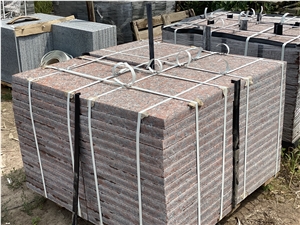 Red Granite Pavers, Rosso Santiago Granite Paving Tiles