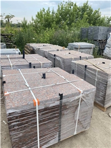 Red Granite Plates, Rosso Santiago Granite Paving Tiles