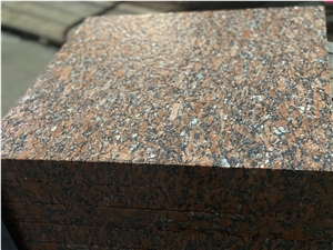 Rosso Santiago Red Granite Flamed Paving Tiles