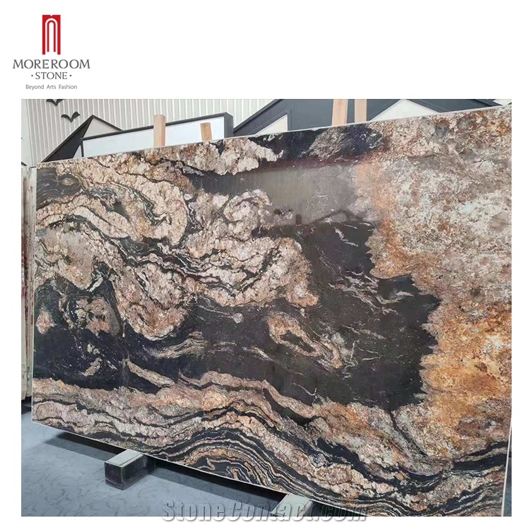 Black Galaxy marble Stone Tile for Kitchen Countertop