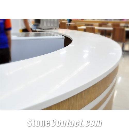 Pure White Corians Acrylic Solid Surface Slab