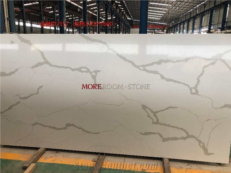 Solid Surface Quartz Slab for Countertop Backsplash