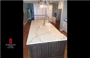 Solid Surface Quartz Slab for Countertop Backsplash