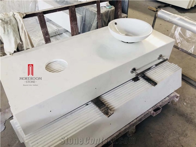 Solid Surface Quartz Slab for Countertop Backsplash