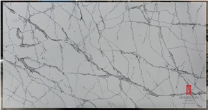 White Quartz Stone Slabs For Kitchen Countertop