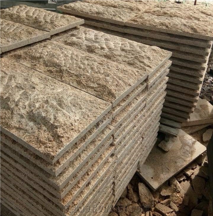 Customised Size Yellow Golden Granite Polished Tile Slab