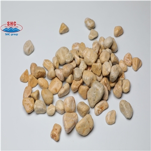 Yellow Marble Pebble, Crushed Pebble Stone