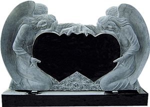 Double Angel Heart Monument,Gravestone,Headstone