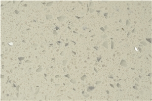 Sparkle White Color Monochrome Quartz Stone
