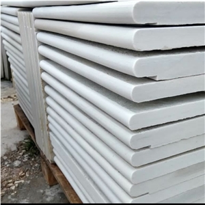 Bullnosed White Quartzite Edge Wall Coping Wall Parapet