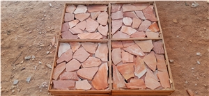 Irregular Flagstones Brazilian Coral Pink Quartzite