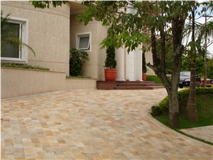 Ladrilho Serrado Quartzite Stones Walkway Pavers, Patio Pavers