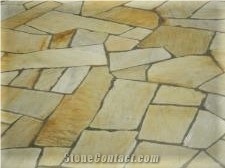 Yellow Quartzite Irregular Flagstones