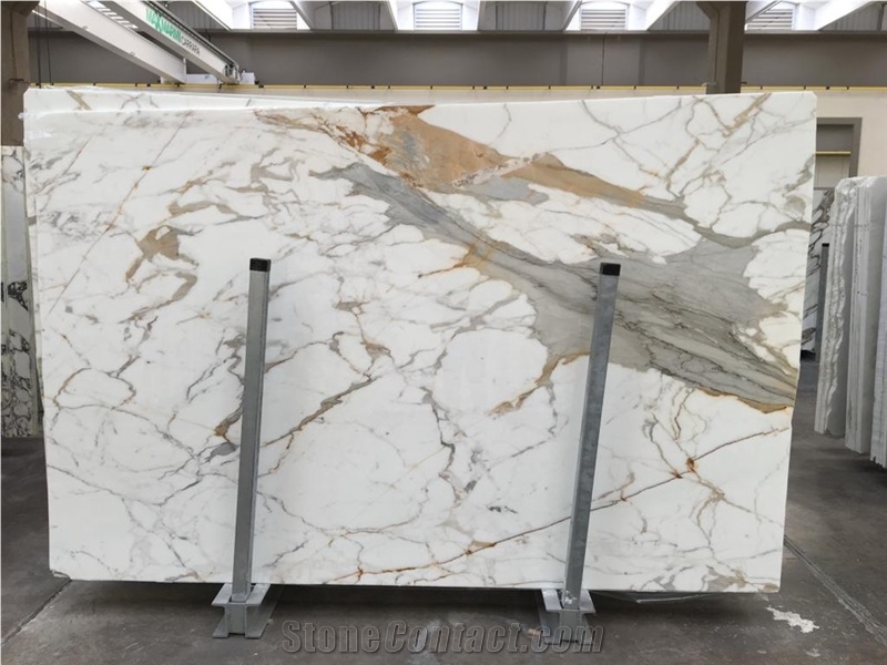 Calacatta Gold Marble Slab, Italy White Marble