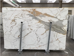 Calacatta Gold Marble Slab, Italy White Marble
