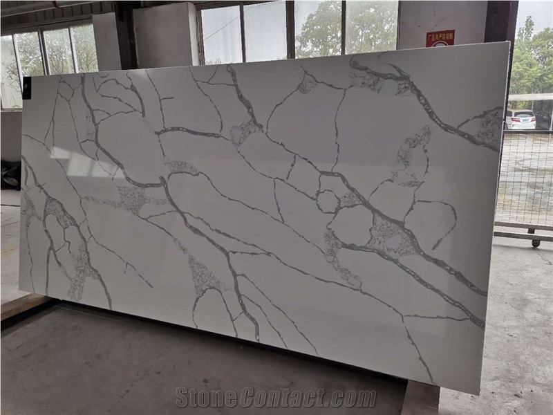 K9902 New 2020 Factory Calacatta Quartz Slabs