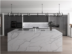 K9902 New 2020 Factory Calacatta Quartz Slabs
