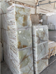 Iran Green Onyx Tiles & Slabs
