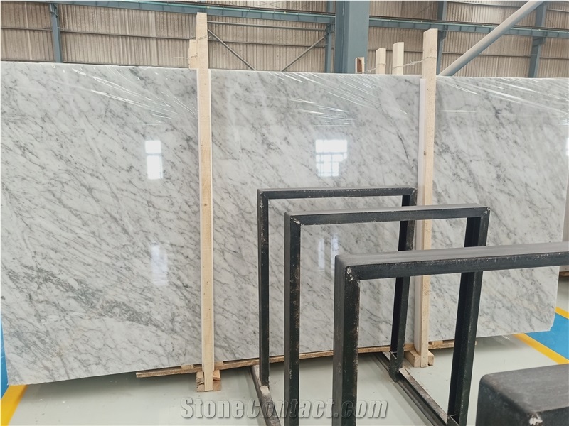 Classy Bianco Carrara White Marble Slabs&Tiles