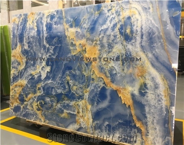 Blue Onyx Blue Sky Jade Polished Slabs Wall Tiles