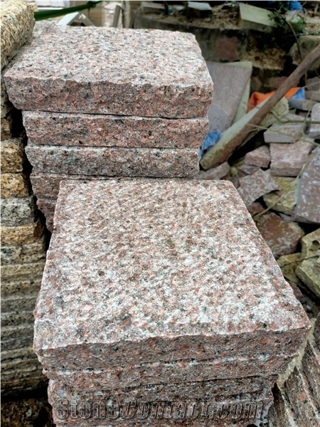 Vietnam Granite Antique Brick Granite Cube Flooring Installation Cobblestone, Pavers