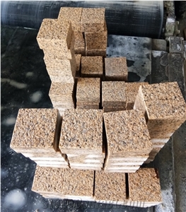 Yellow Granite Small Cube Tile Paving Stone