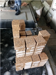 Yellow Granite Small Cube Tile Paving Stone