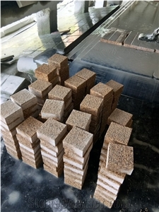 Yellow Granite Small Cube Tile Paving Stone