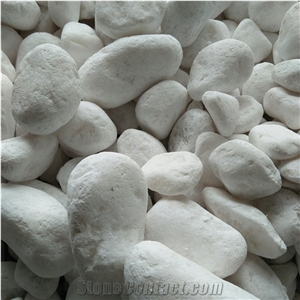 Cheap Snow White Marble Pebble Stone