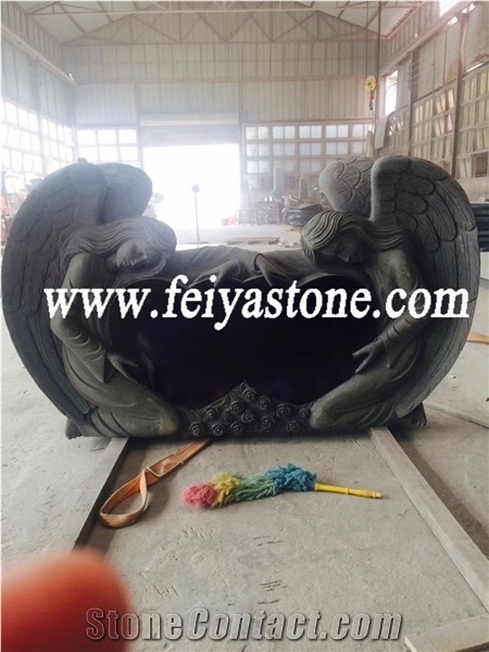 Double Angel Heart Monument,Gravestone,Headstone