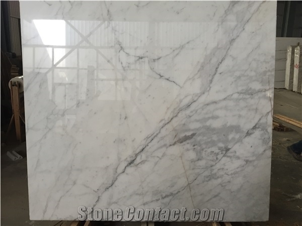 Polished Honed Statuario Tile Slab