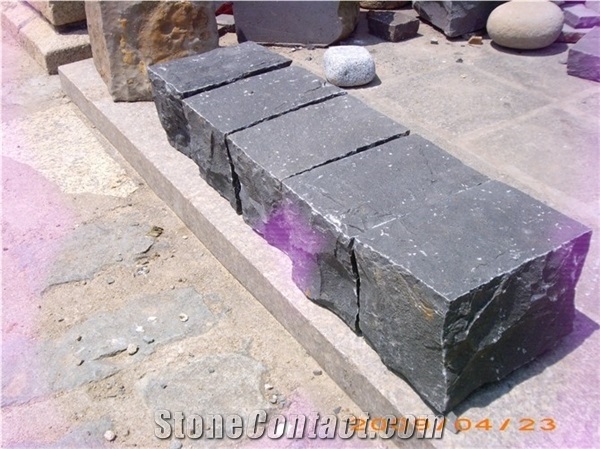 Black Basalt Cube Stone,Cobble Pavers, Pavement