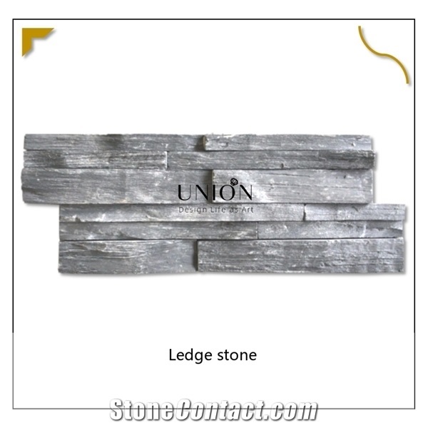 Black Ledge Stone Cultural Stone Wall Cladding Panel Veneer