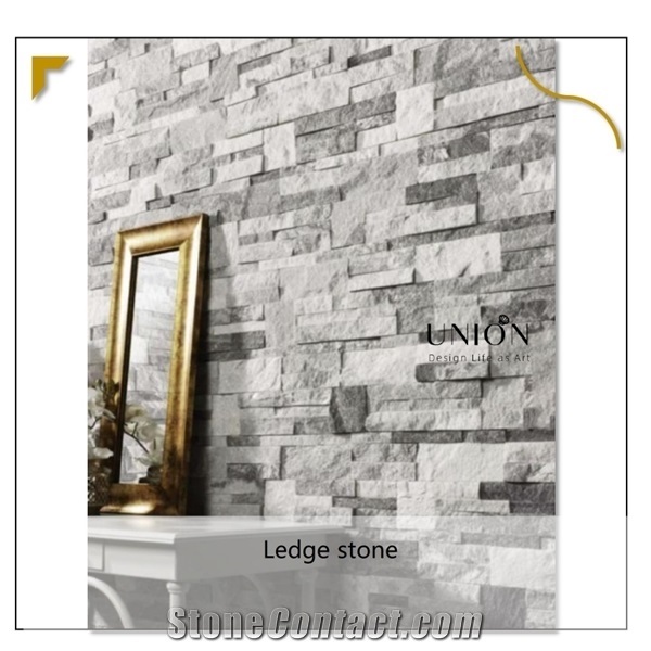 Cloudy Grey Ledgestone Slate Display Stone Ledge Stack Stone
