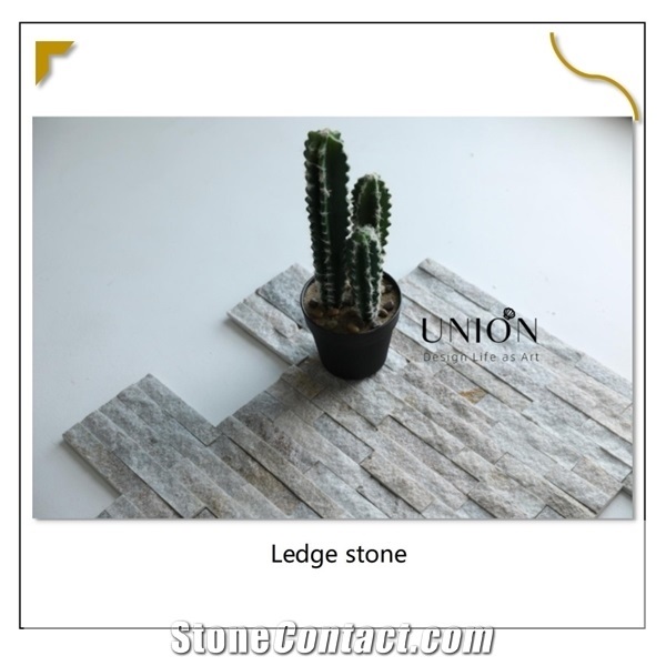 Gloden Vein Lines Quartzite Wall Cladding Stack Veneer