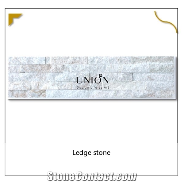Gloden Vein Lines Quartzite Wall Cladding Stack Veneer