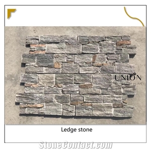 Green Quartize Ledge Culture Stone Wall Cladding and Facada