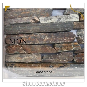 Multicolor Free Random Stone Wall Cladding Split Face Venner