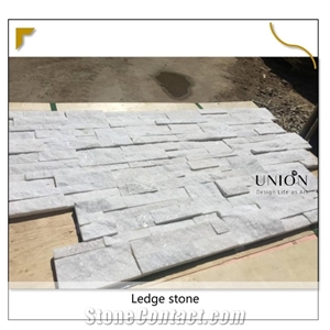 Pure White Quartize Glued Format Wall Stacked Stone Veneer